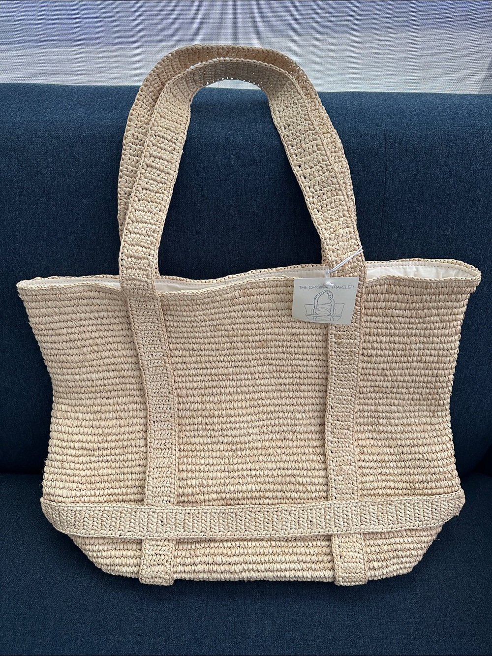 Hat Attack Original Straw Traveler Tote Bag - NWT Natural